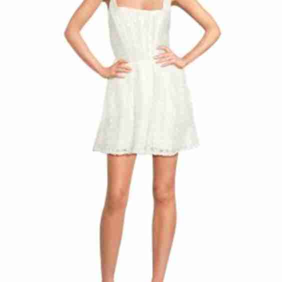 Rose Jacquard Minidress