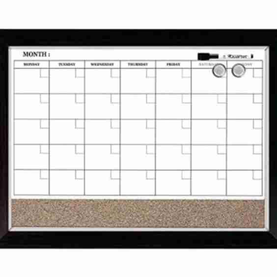 Whiteboard Calendar & Corkboard