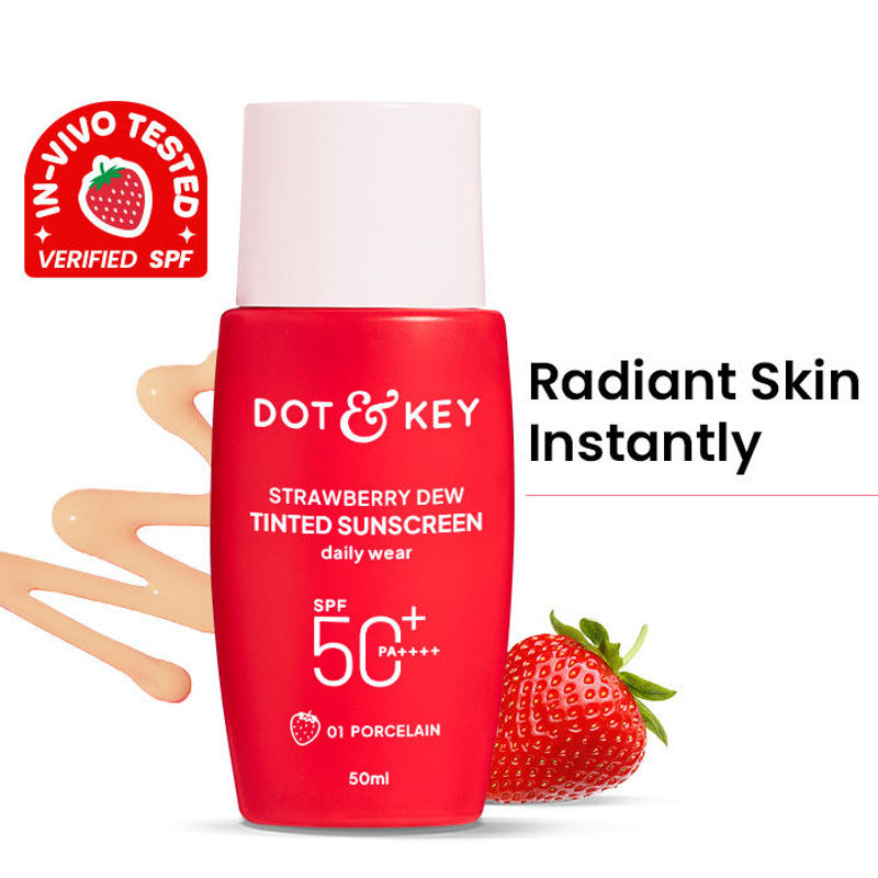 Strawberry Dew Tinted Sunscreen, In-Vivo Tested SPF 50+ PA++++