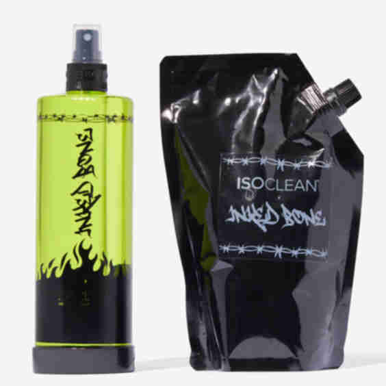 Limited Edition Isoclean X Inked Bone 525 Ml Scented Makeup Brush Cleaner Eco Refill Bundle