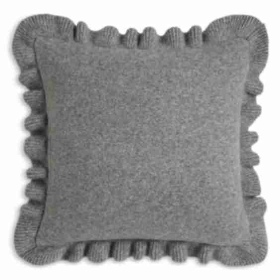 Ruffle Edge Knit Decorative Pillow 20 X 20 Exclusive