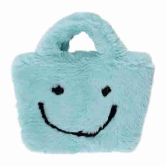 Fuzzy Smiley Face Purse