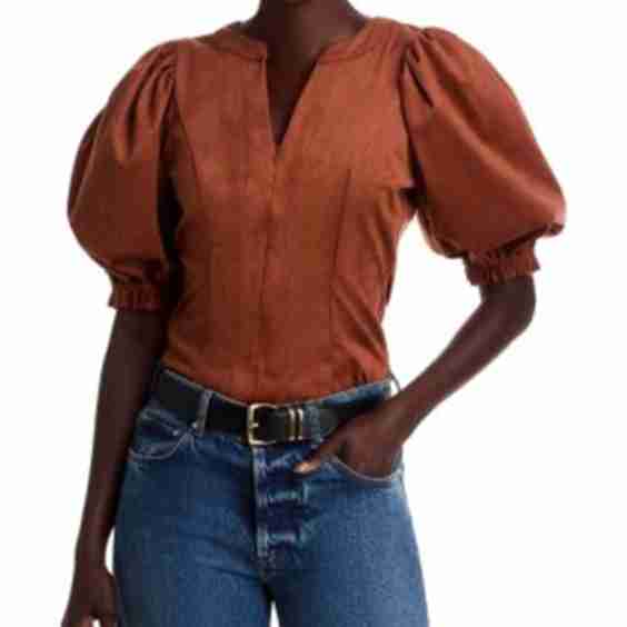 Faux Suede Top