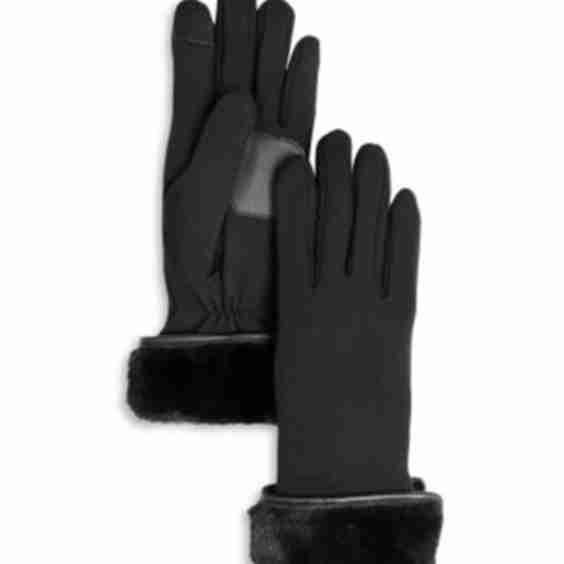 Fold Down Faux Fur Cuff Tech Gloves