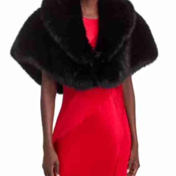 The Adrienne Faux Fur Capelet