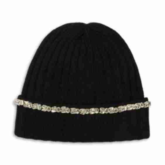 Cashmere Ribbed Cuffed Beanie