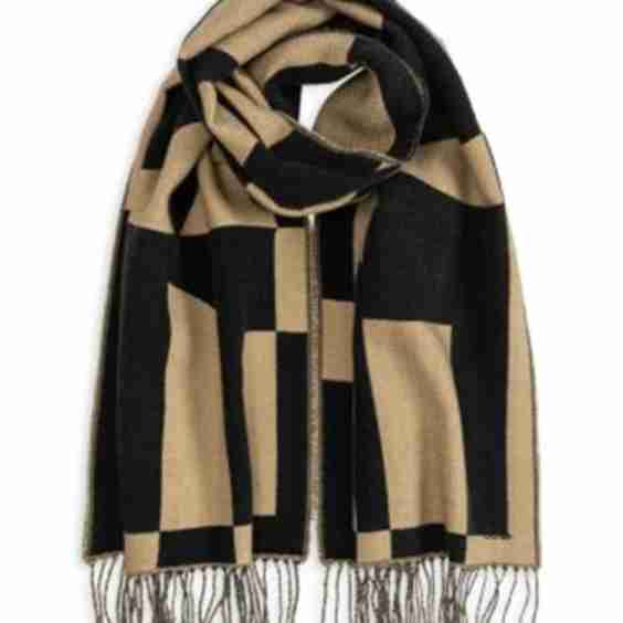 Geo Double Face Jacquard Scarf