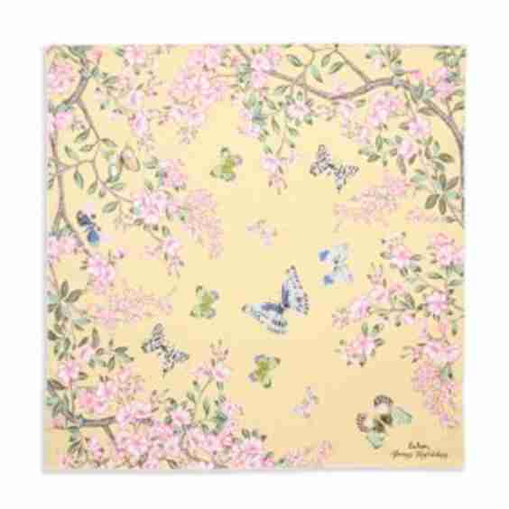 Spring Unfolding Silk Square Scarf