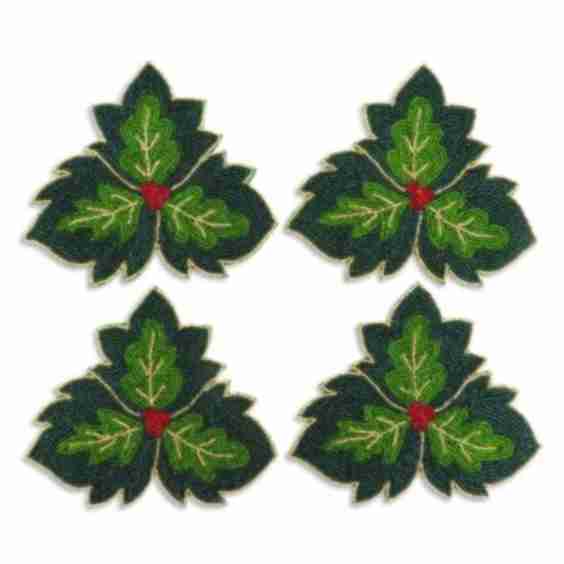 Leaf Coasters 5" Set of 4