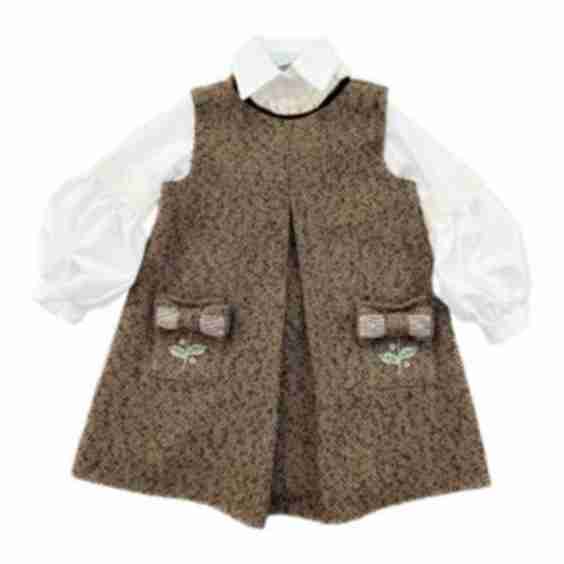 Girls' Herringbone Dress and Blouse Set - Baby, Little Kid, Big Kid