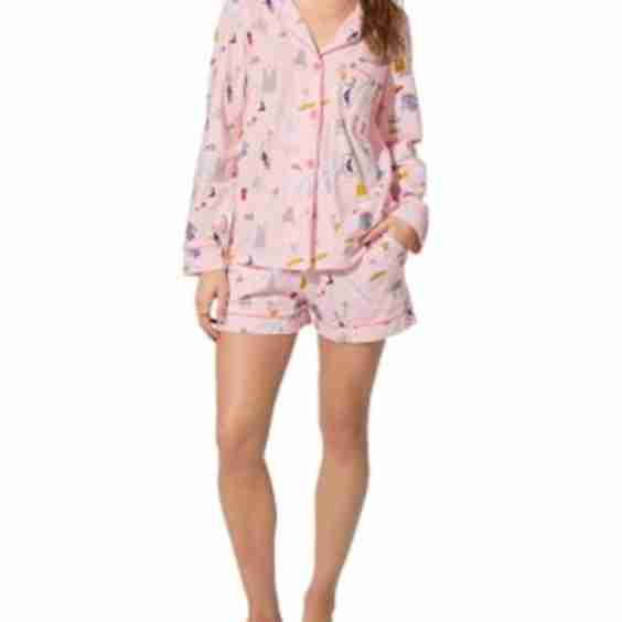 Parisian Print Pajama Short Set