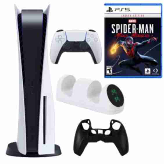 PlayStation 5 Console with Spiderman Miles Morales Game and Accessories Kit