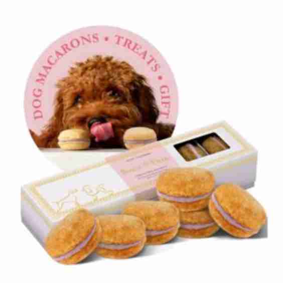 Strawberry Dog Macarons 6 Count