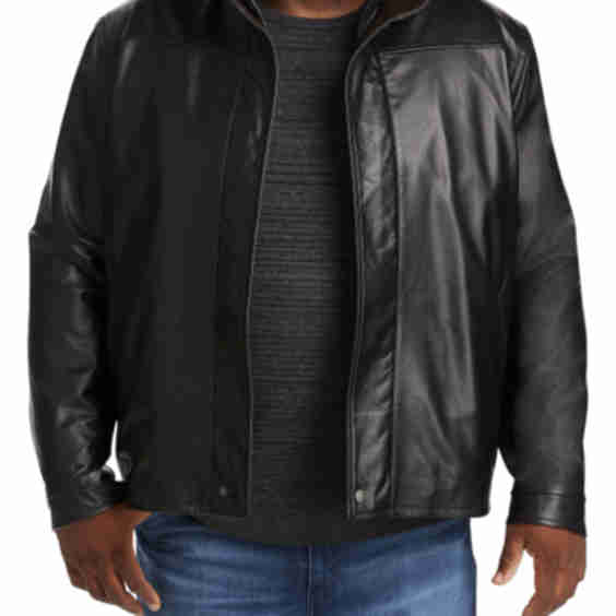 Double-Collar Butterskin Leather Jacket