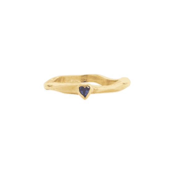 18K Mini Heart Solitaire