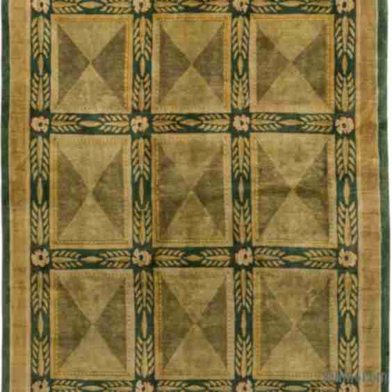New Hand-Knotted Wool Oushak Rug