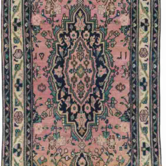 Vintage Turkish Hand-Knotted Runner