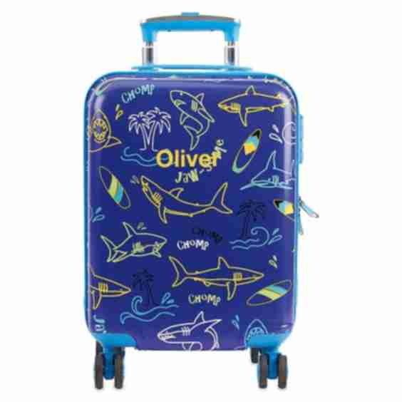 Sharks Personalized Hard Shell Rolling Luggage For Kids