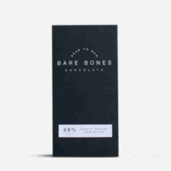 Bare Bones Dominican Republic 68% salted dark chocolate bar 70g