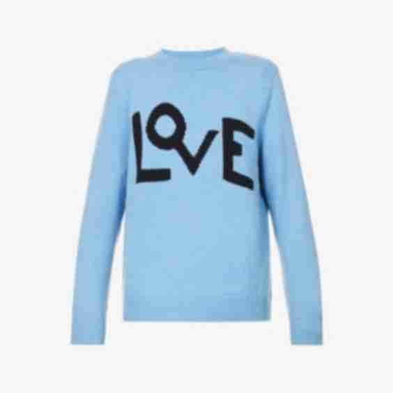 Love Round Neck Wool Blend Knitted Jumper