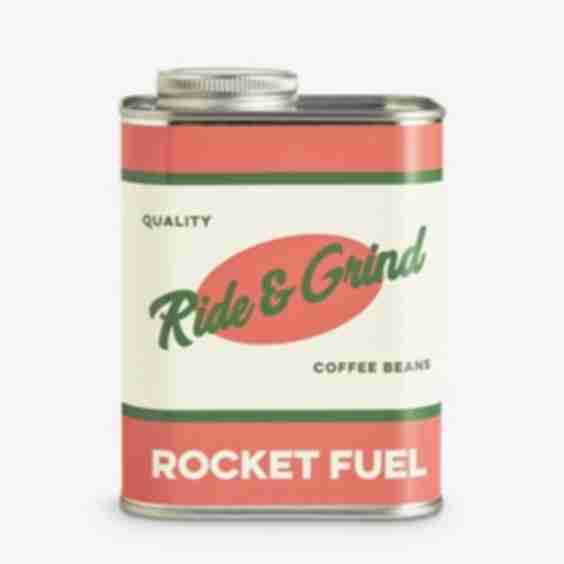 Ride & Grind Rocket Fuel Coffee Bean Tin