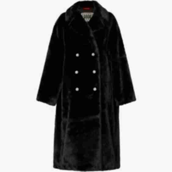 Max Co X Richard Quinn Notched Lapels Regular Fit Faux Fur Coat