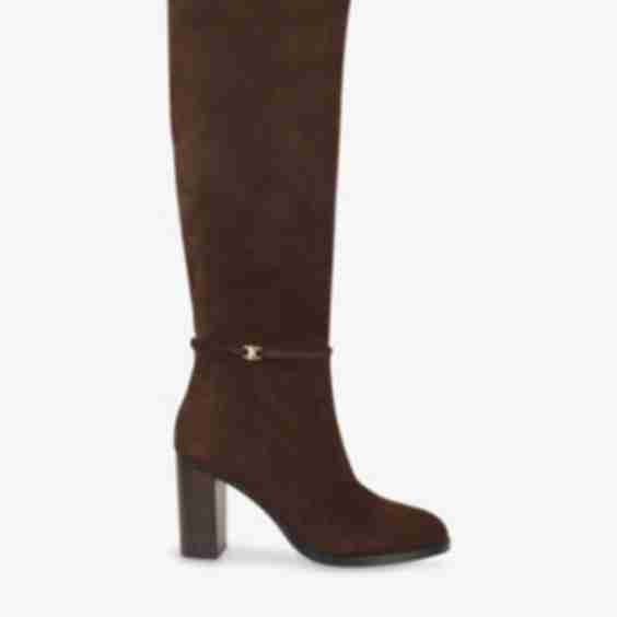 Starlling Suede Heeled Knee High Boots
