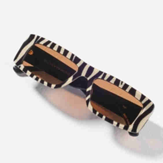 Slim Rectangle Patterned Sunglasses