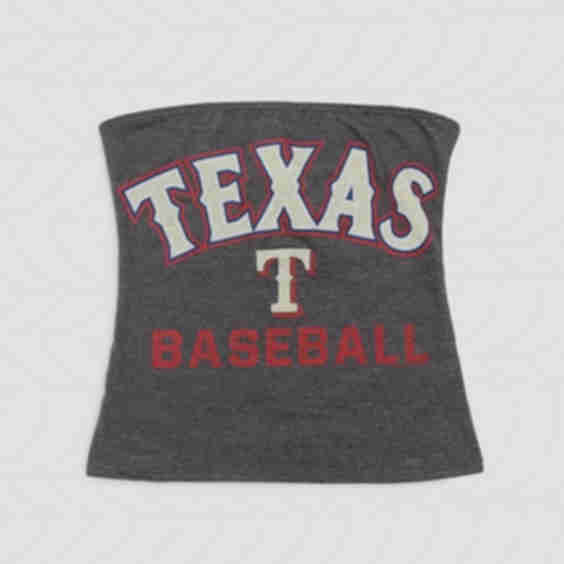 Rework Texas Rangers Baseball Tube Top
