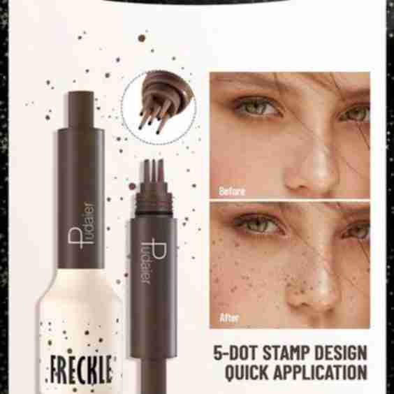 Natural Freckle Stamp Pen - Waterproof, Sweat-Resistant, Lightweight Coverage, Faux No-Makeup Face, Natural Nude Makeup