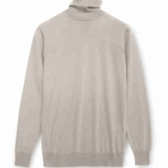Custom Fitted Merino Turtle Neck Pullover Moonstruck