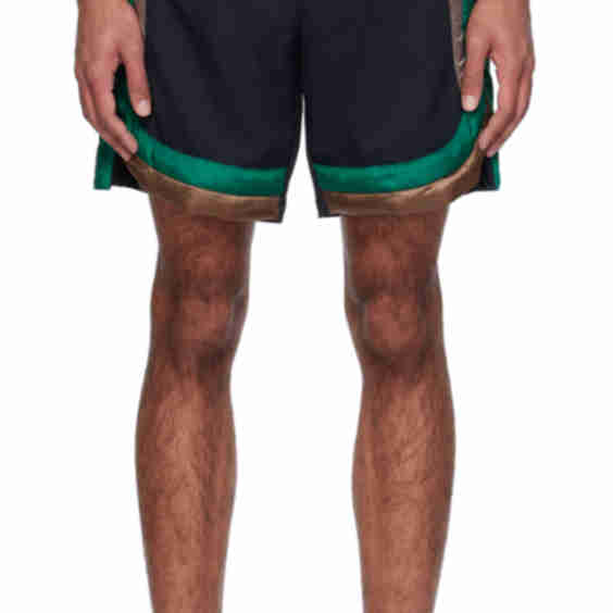 Navy Paneled Shorts