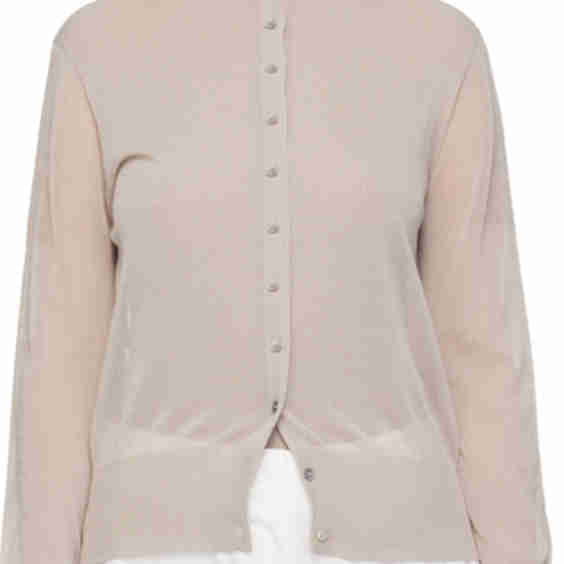  Wholegarment Sheer Cardigan