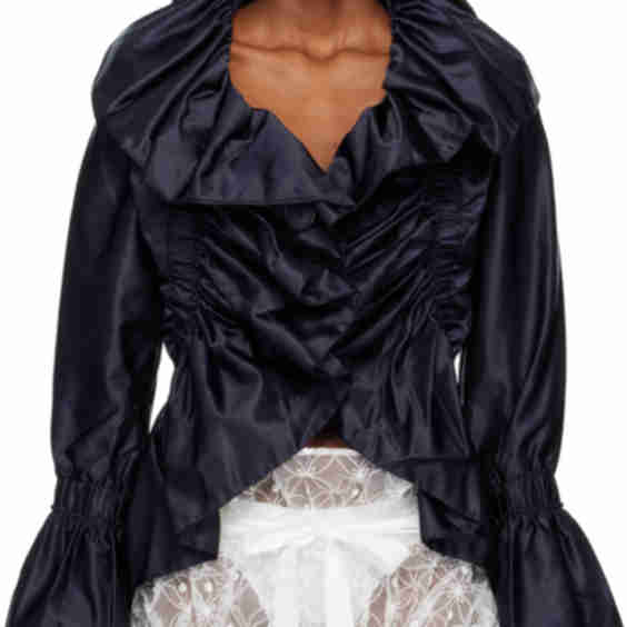 Shining Satin Jacket Top