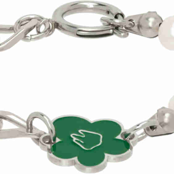 Ssense Exclusive Flower Pearl Bracelet