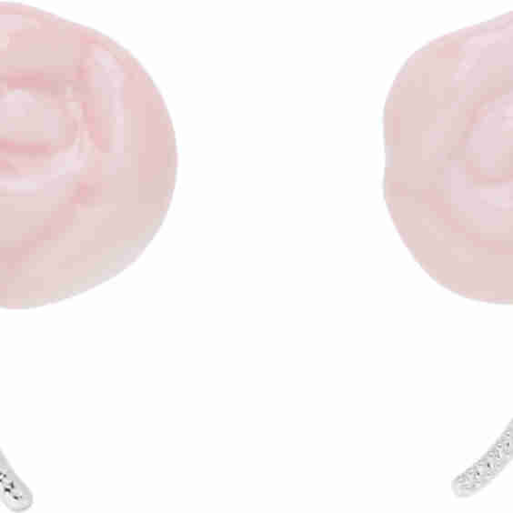 Ceramics Rose Earrings