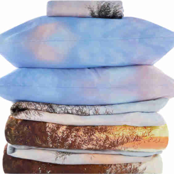 Nº71 Bedsheets Baltic Sea Sunset Print Bedding Set