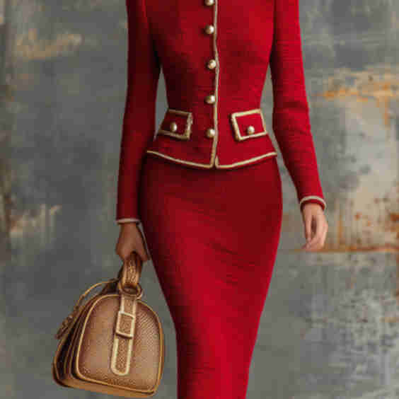 Retro Elegant Knitted Cardigan And Hip Skirt Two Piece Set