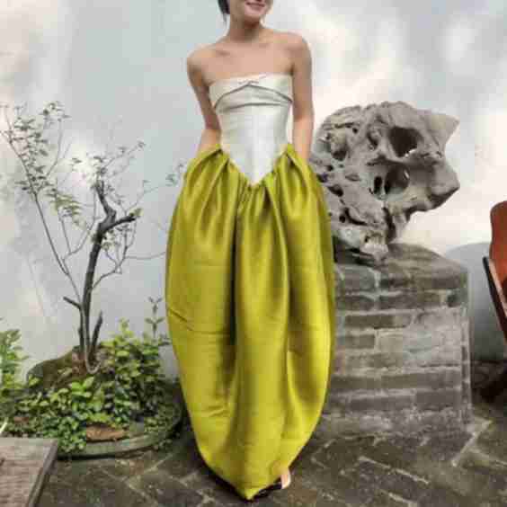 Vintage Patchwork Colorblock Dress