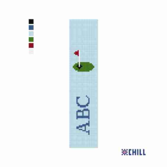 Personalized Golf Key Fob Needlepoint Canvas