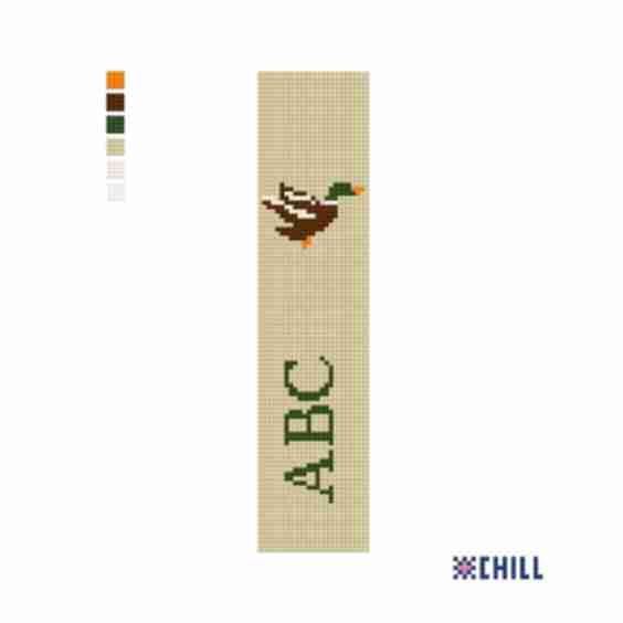 Personalized Duck Hunting Key Fob Needlepoint Canvas