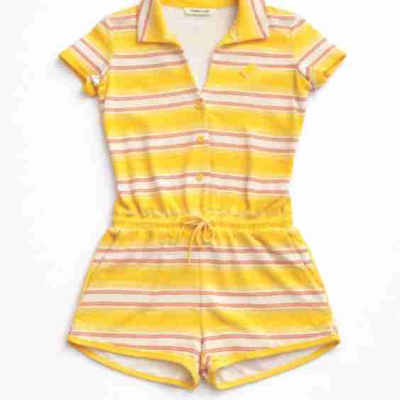 Towel Club Retro Short Jumpsuit Stripe