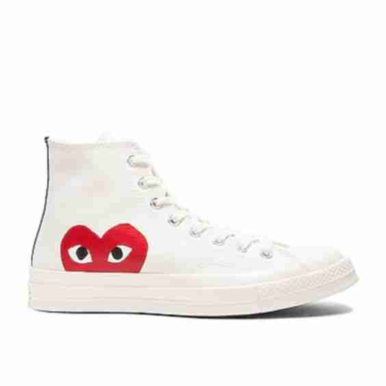 Comme Des Garçons Play x Converse Large Emblem High Top Canvas Sneakers