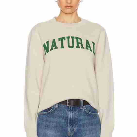 Natural Jacquard Knit Sweater