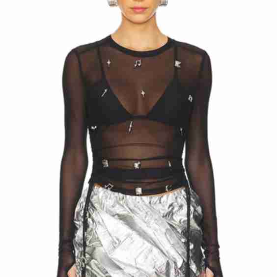 Charm Mesh Top