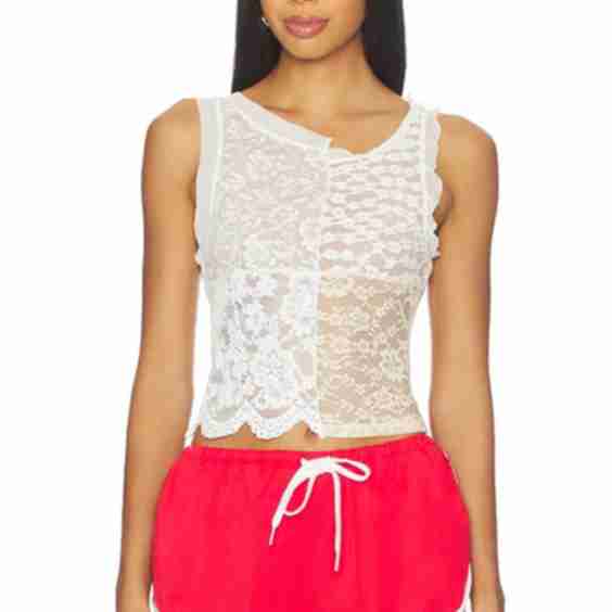 Patchwork Lace Tank Top