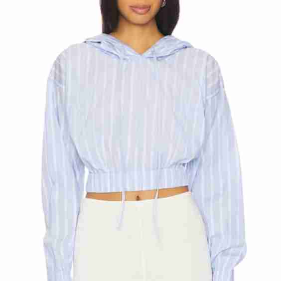Stripe Hoodie Top