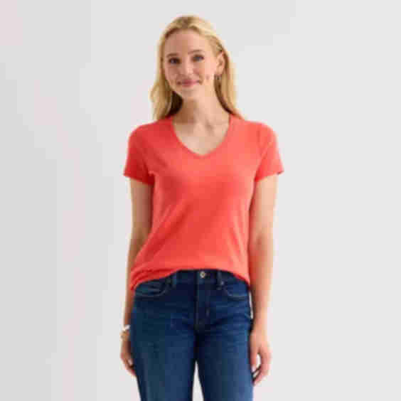 V Neck Short Sleeve T-Shirt
