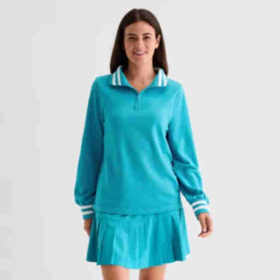 Mock Neck Long Sleeve Sweatshirt