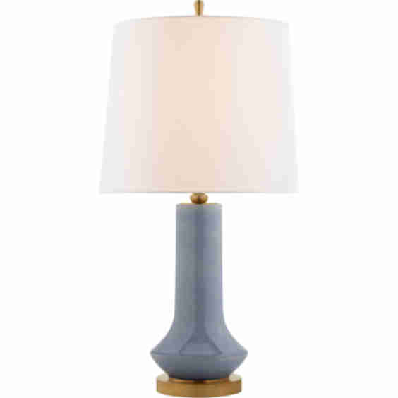 Thomas Obrien Luisa 31 25 Inch 60 Watt Polar Blue Crackle Table Lamp Portable Light Large Open Box